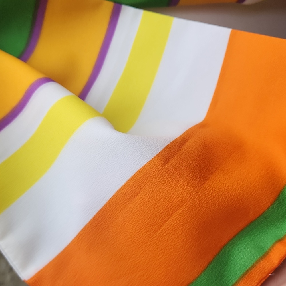 1970s vibrant striped scarf - Picture 3 of 9